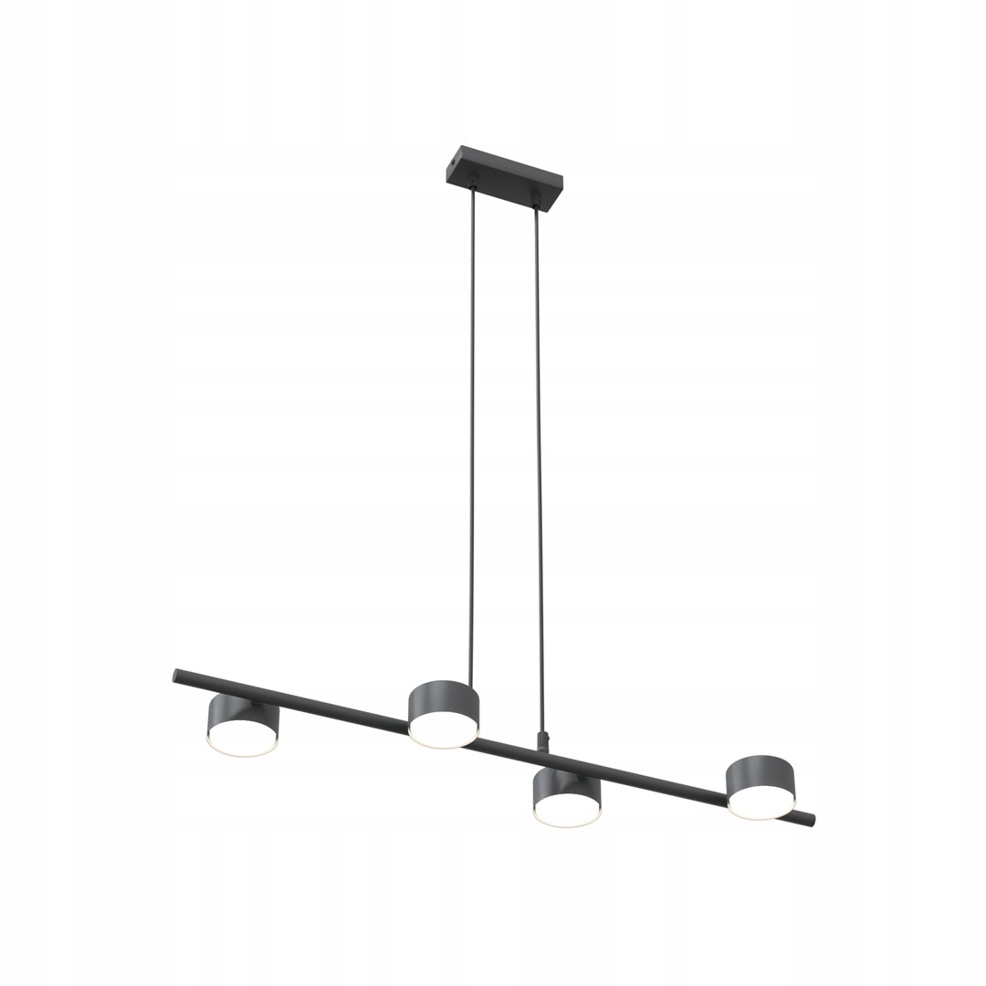 Emibig Sora 4 Bl Závěsná lampa s převisem Ocel práškově lakovaná Černá 12W M