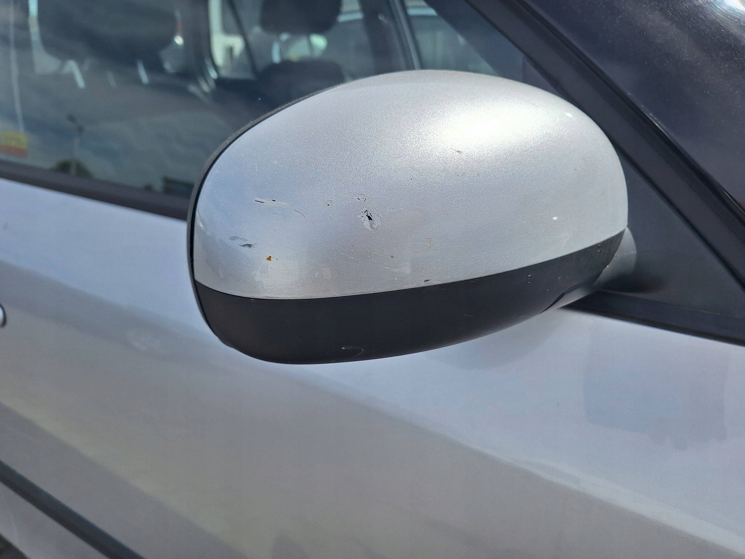 Skoda Fabia 2 II 5J silver mirror right 5-PIN 2007- LA7W 9156