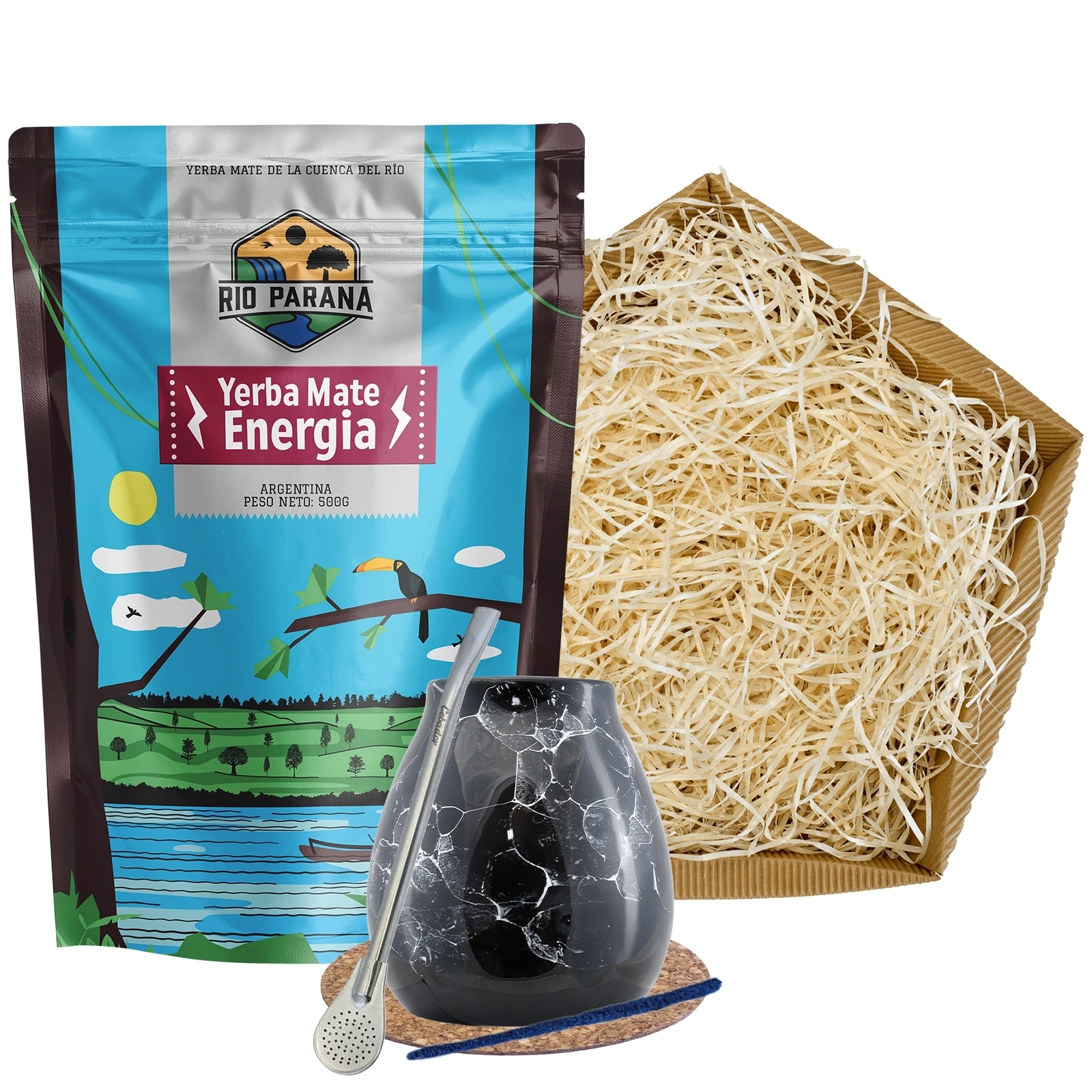 Levně Dárková sada Yerba Mate Rio Parana Energia 500 g Tykev Bombilla