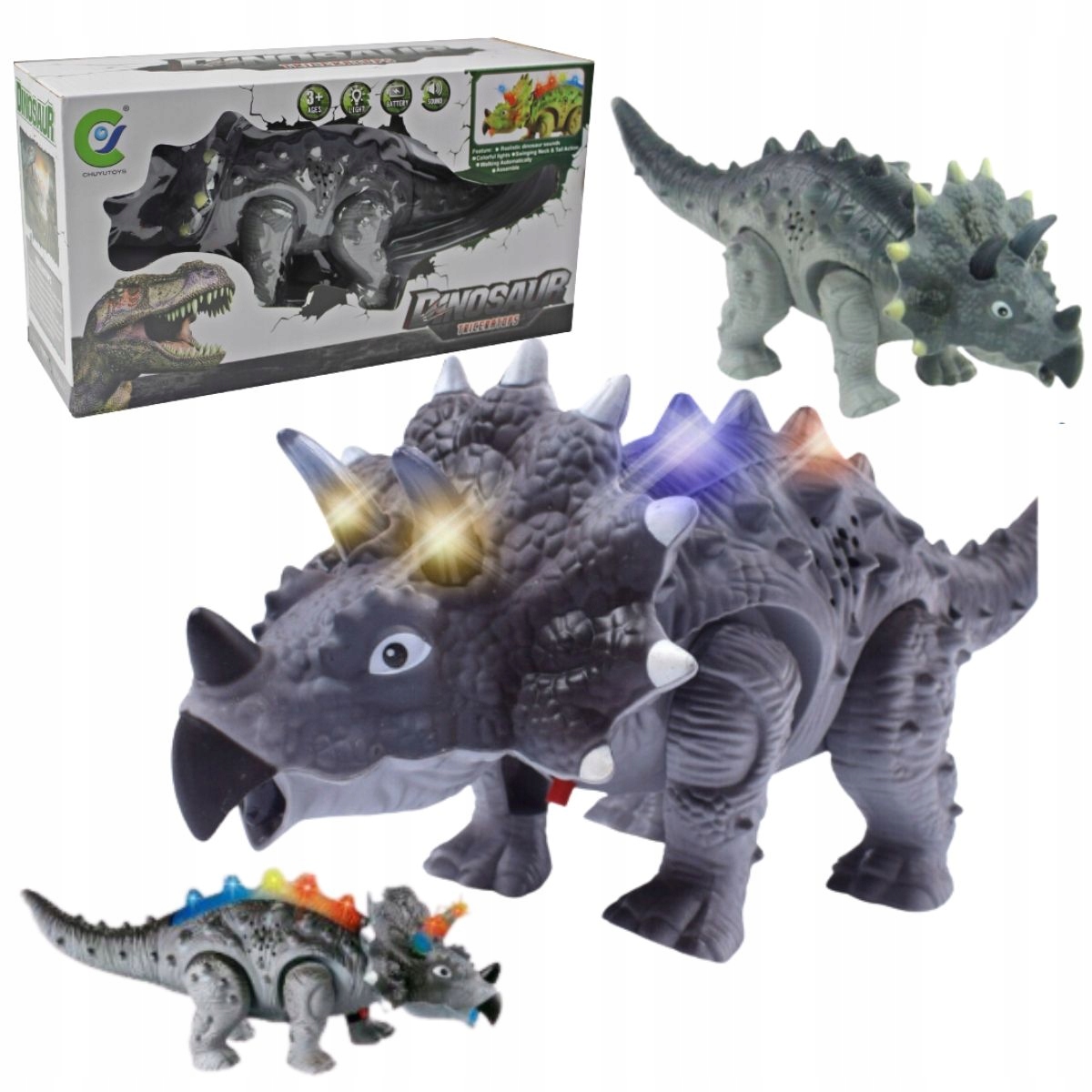 

Dinozaur Chodzi Ryczy Świeci Dźwięk