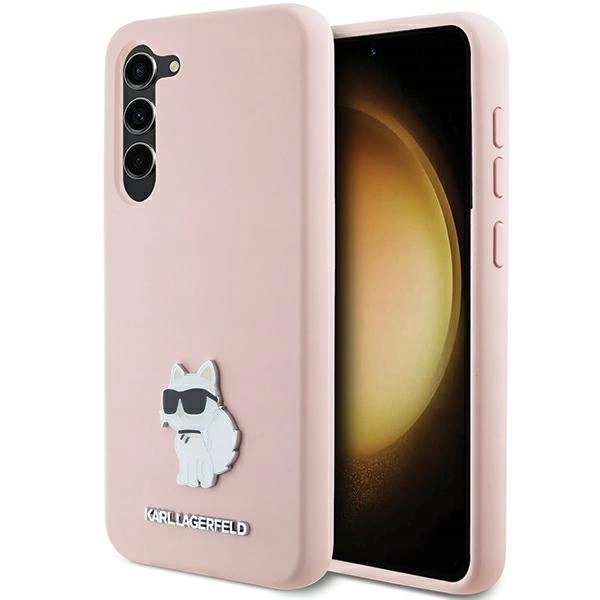 Pouzdro Karl Lagerfeld Silicone Choupette Metal Pin pro Samsung Galaxy S23+