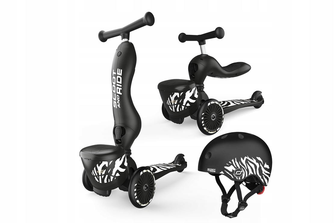 Scoot and Ride hulajnoga jeździk 2w1 + kask Zebra Rodzaj trójkołowa