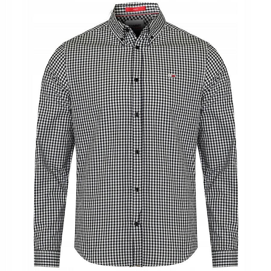 Pánská košile Tommy Jeans Tartan DM0DM13041 Cbk Černá M