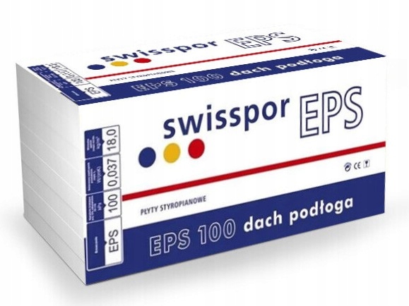 STYROPIAN DACH/PODŁOGA SWISSPOR EPS 100 2cm / 15m2 biały