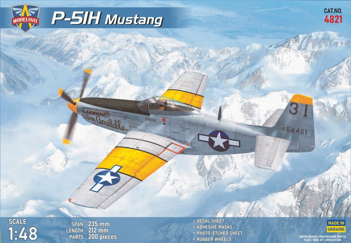 P-51H Mustang Modelsvit 4821 měřítko 1/48