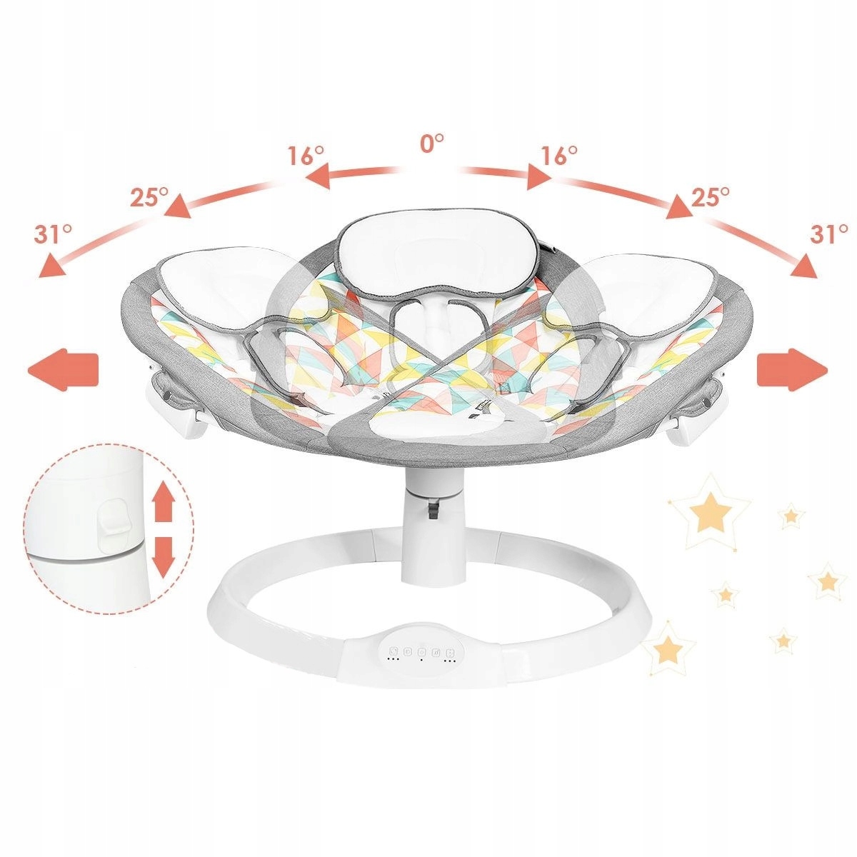 COSTWAY LEŻACZEK BUJACZEK 69 x 64 x 74 cm 9 KG Kod producenta BB5570DE-GR