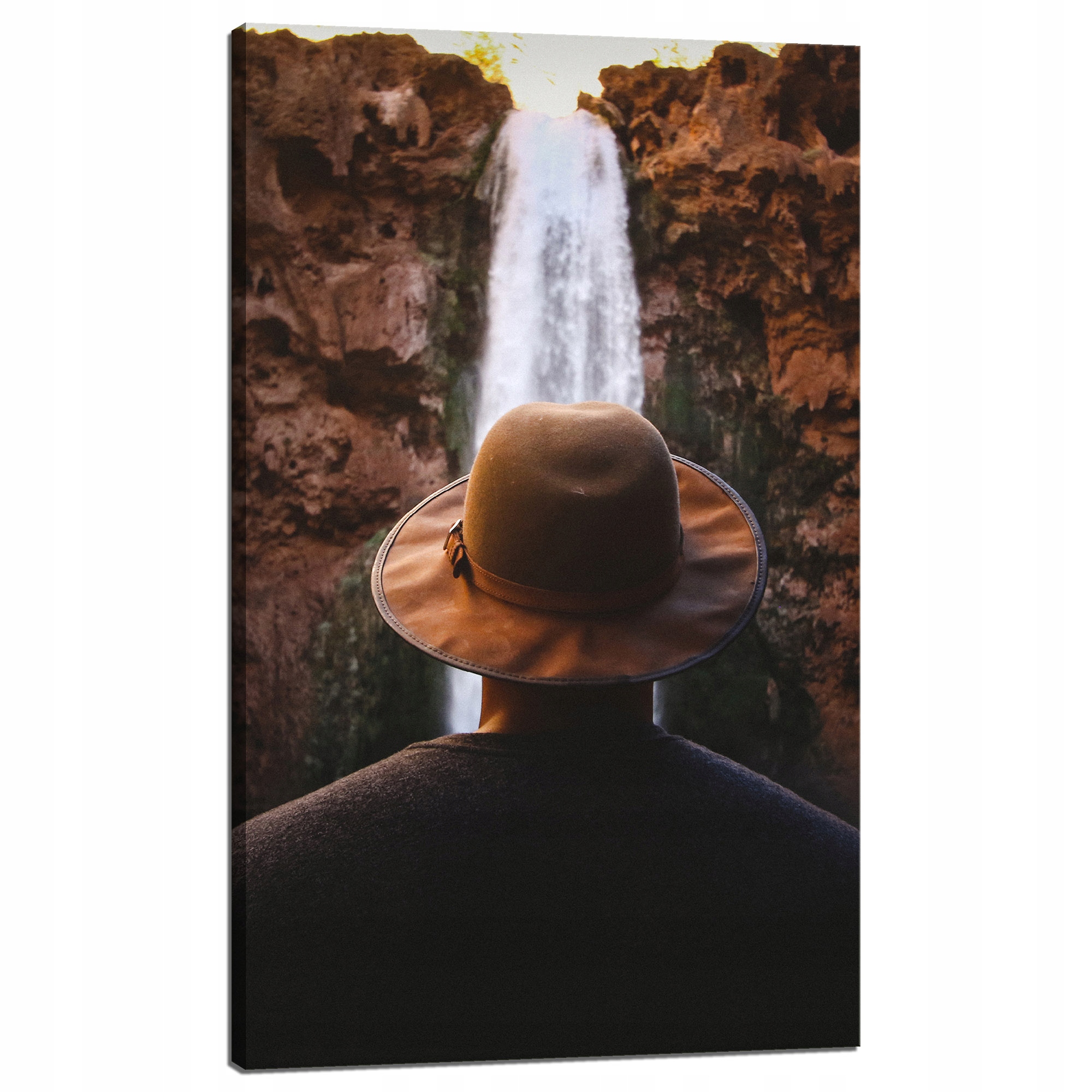 Obraz na plátně Lidé Vodopád Hory 60x100