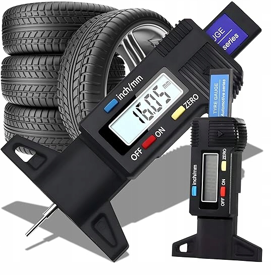 MIERNIK GŁĘBOKOŚCI WYSOKOŚCI BIEŻNIKA OPON CYFROWY LCD