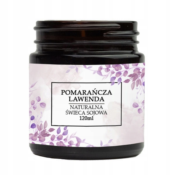 

Naturalna świeca sojowa 120 ml pomarańcza lawenda