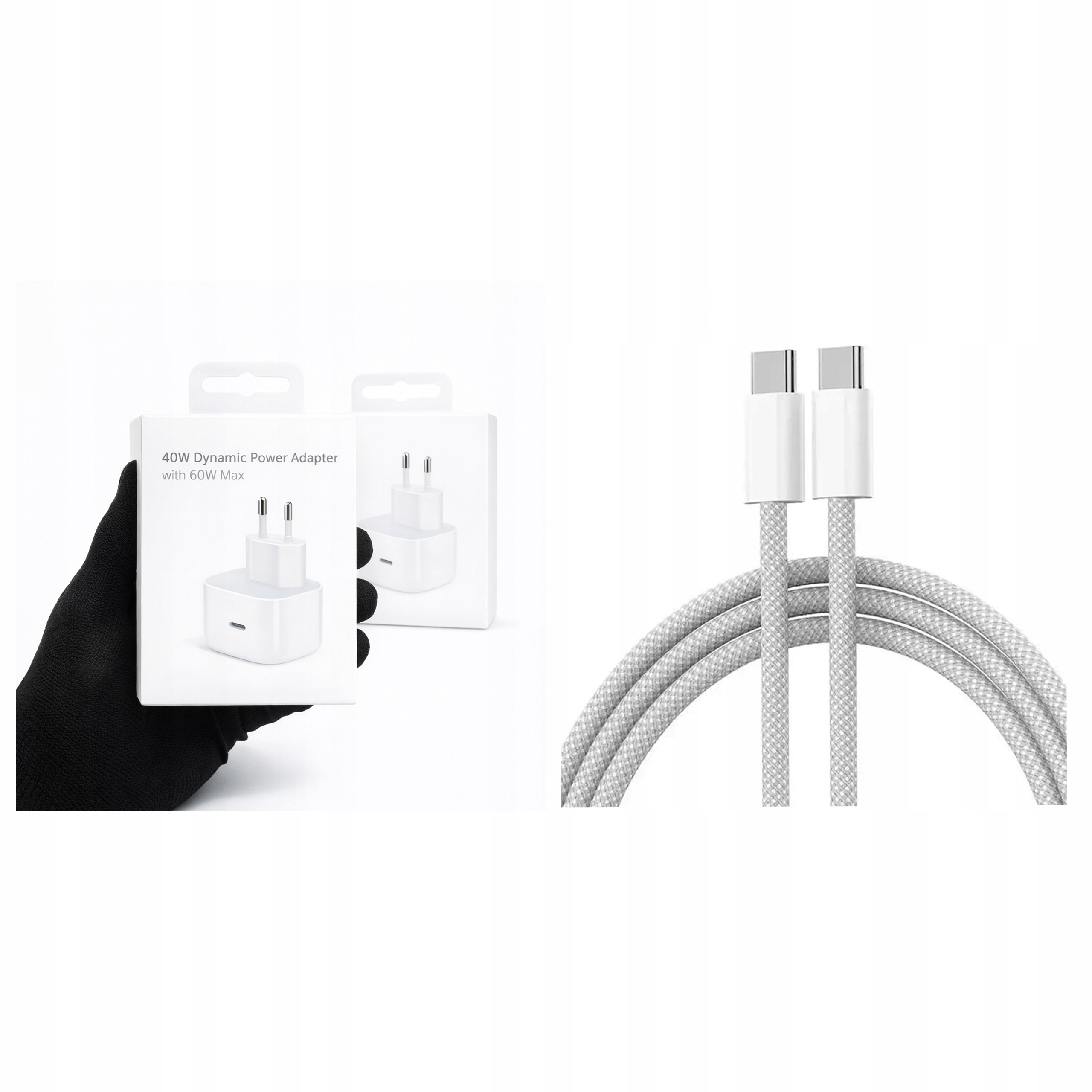 Zestaw Ładowarka 40W Typu-c Kabel Typu-c 60W Do Samsung Galaxy S21 Plus