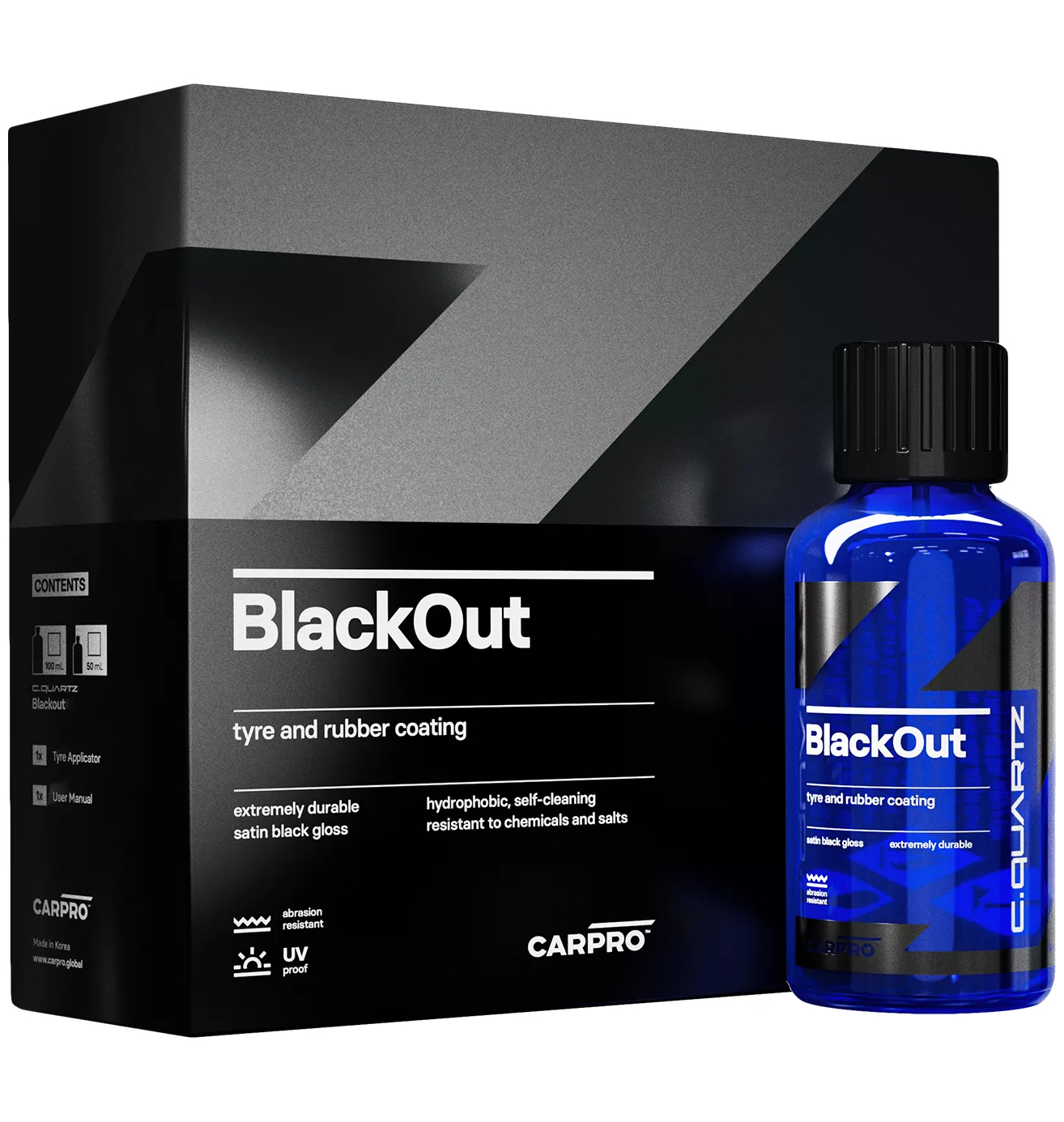 CarPro CQuartz BlackOut Powłoka do opon gumy 100ml