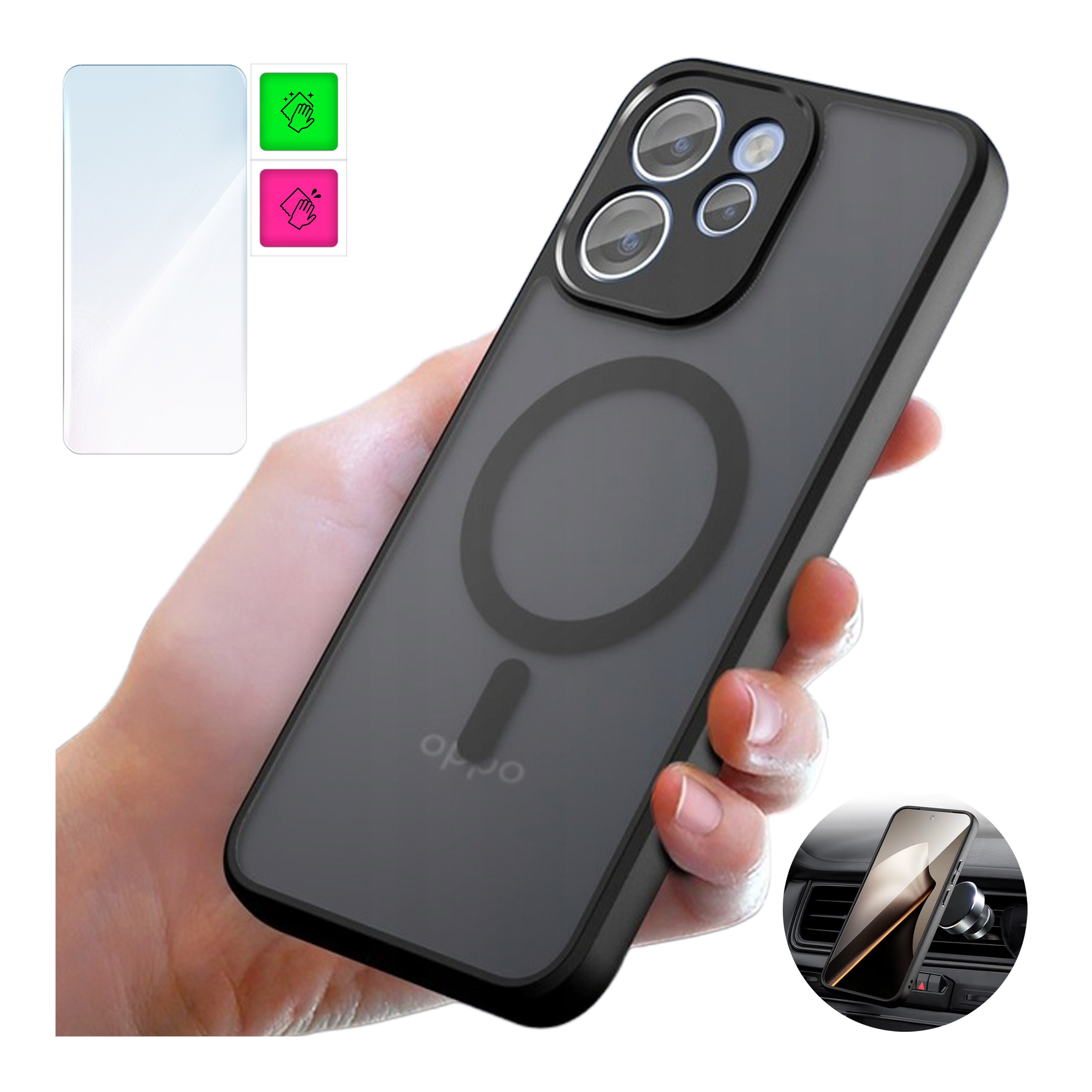 Etui do Oppo Reno 15 Pro 5G Obudowa Plecki Case Pokrowiec MagSafe Szkło