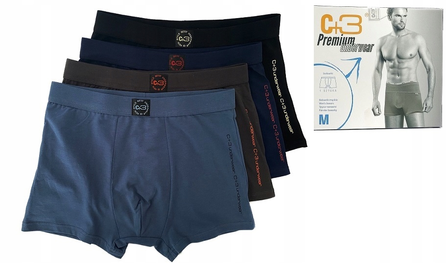 

4x Bokserki Bawełniane C+3 Premium roz. XL