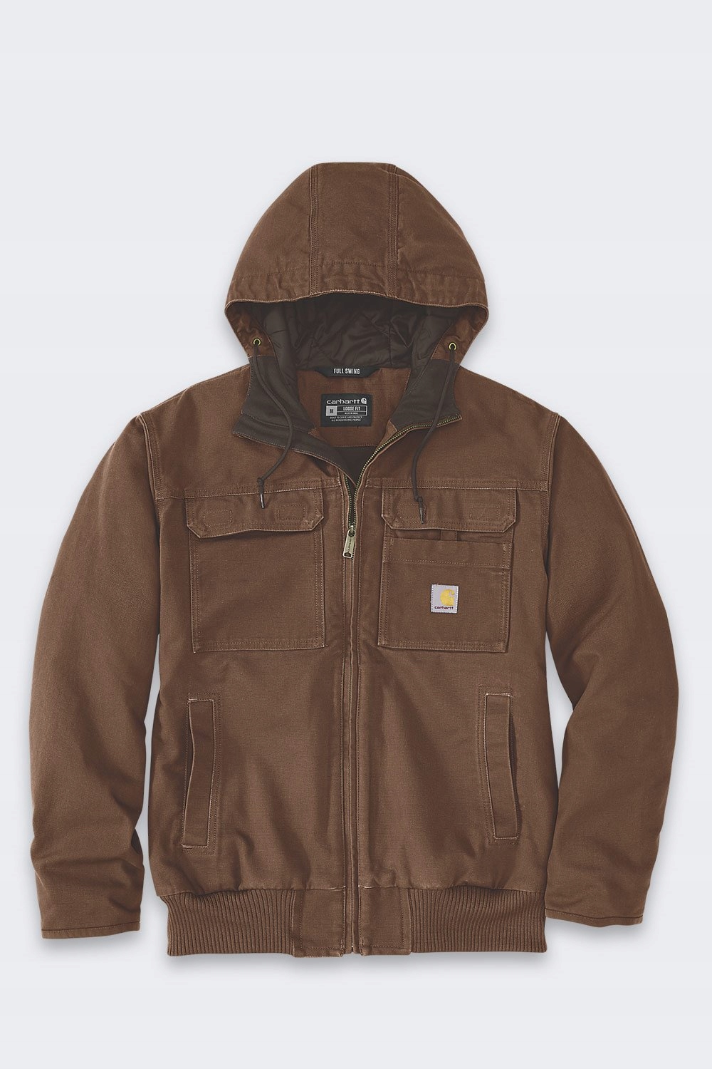 Aktivní bunda Carhartt Washed Duck, červená, kachna