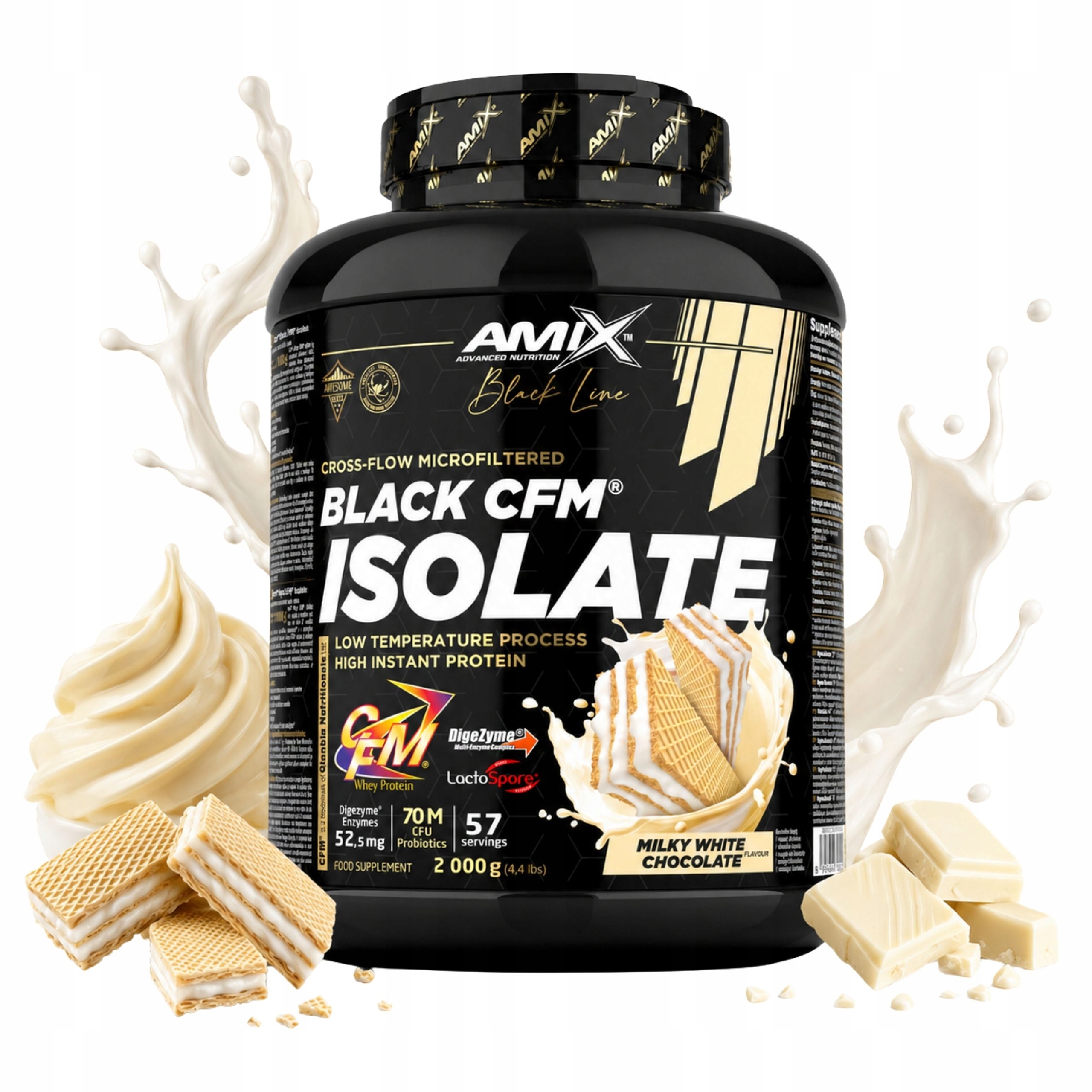 Syrovátkový izolát Cfm Whey Protein Isolate Wpi Bílkoviny pro sportovce 2000 g