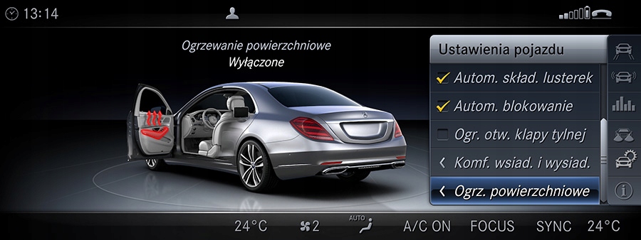 MERCEDES S KLASA W222 NTG 5.5 RADIO POLSKIE MENU USA/EU