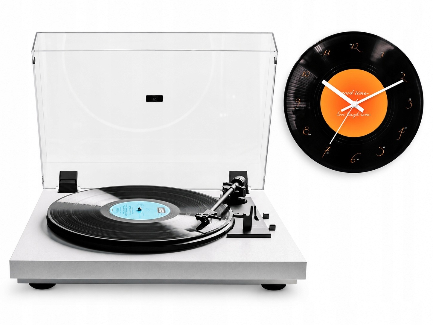 Automatický gramofon Pro-Ject A1.2 bílý, gramofonová vložka OM10 hodiny
