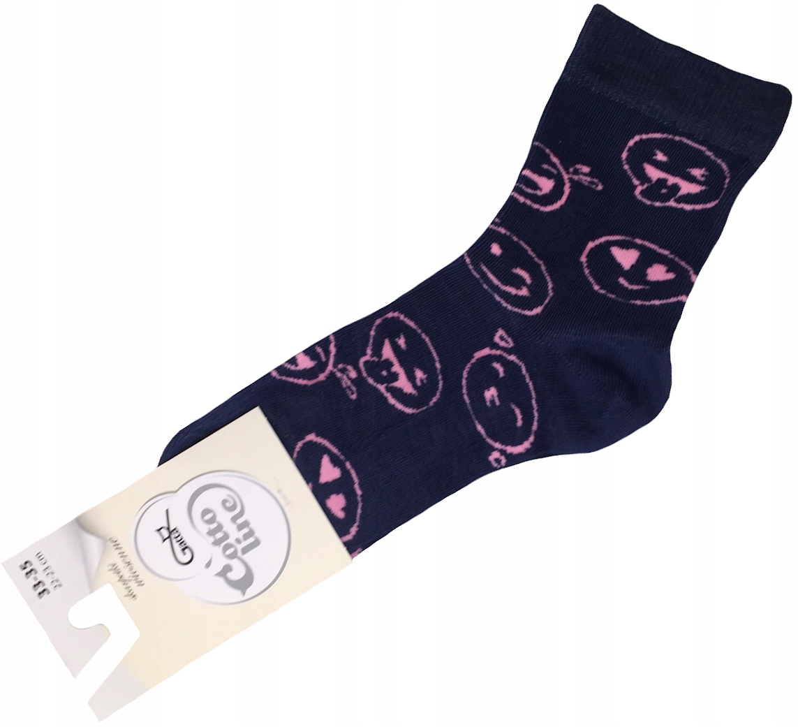 

Skarpetki r. 33/35 granatowe w buźki 22-23 cm