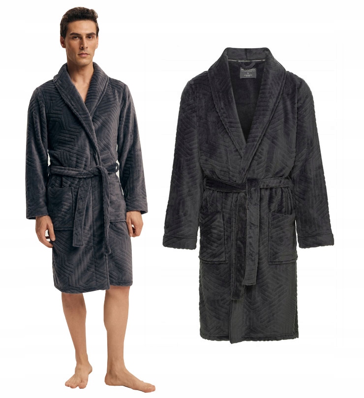 Henderson Pánský Teplý Župan Grafitový Nandu M