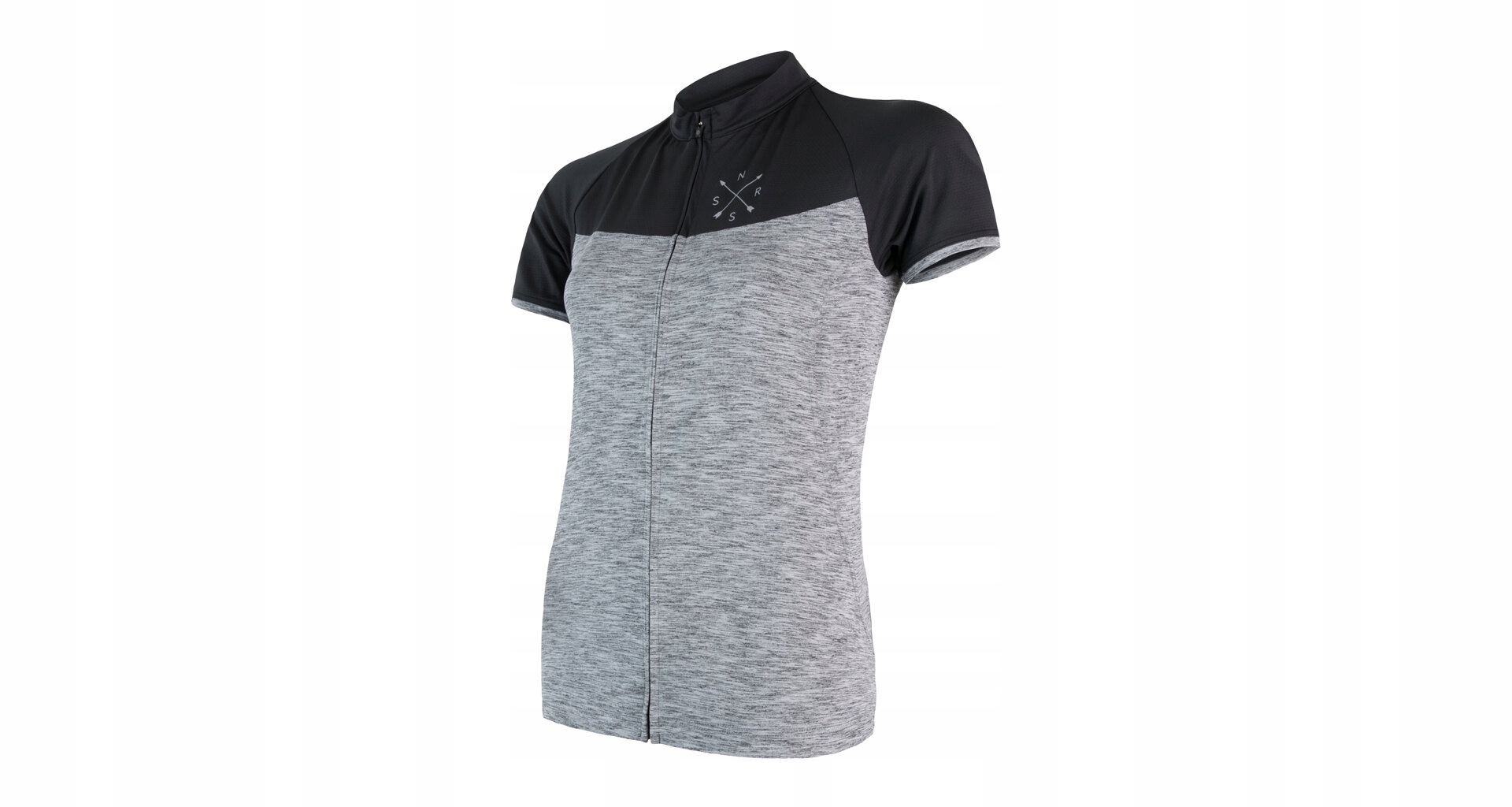 Sensor Cyklo Motion Dámský Dres Kr.rukáv Celozip šedá/černá Velikost M