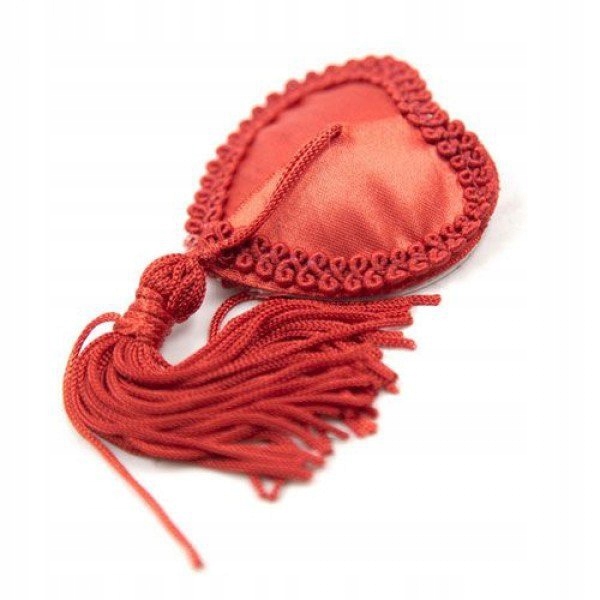 

Bielizna-Heart Nipples Tassels Red