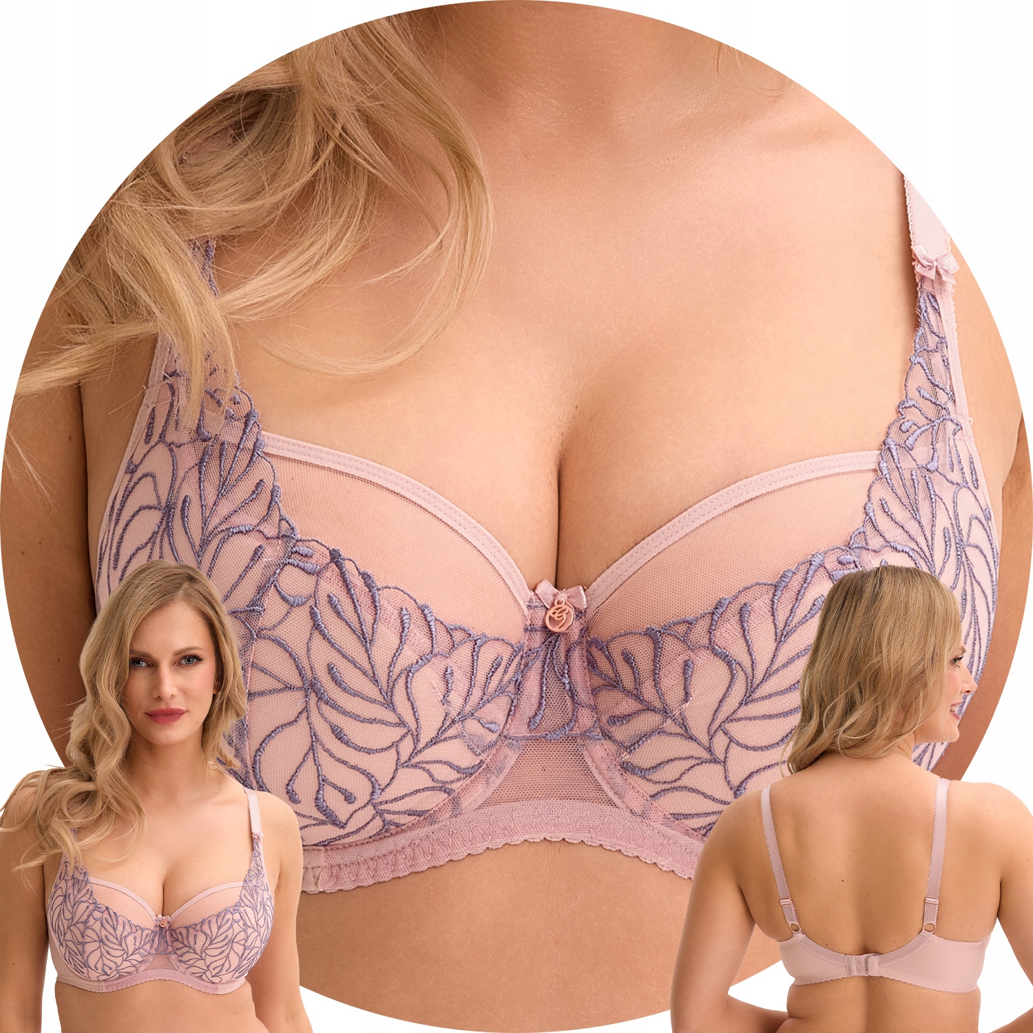 Gaia 1331 Wendy Polovyztužená podprsenka Semi Soft růžová 70E