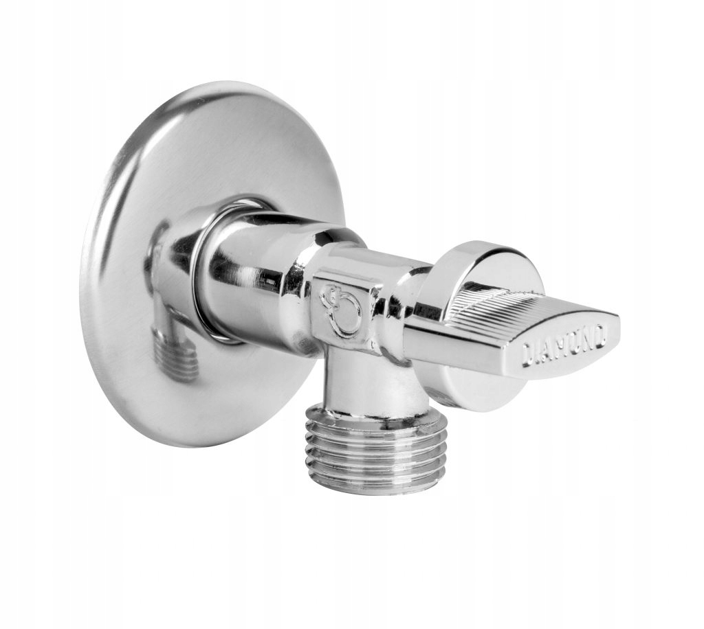 ZAWÓR KUREK KULOWY , KĄTOWY Z ROZETĄ 1/2X1/2