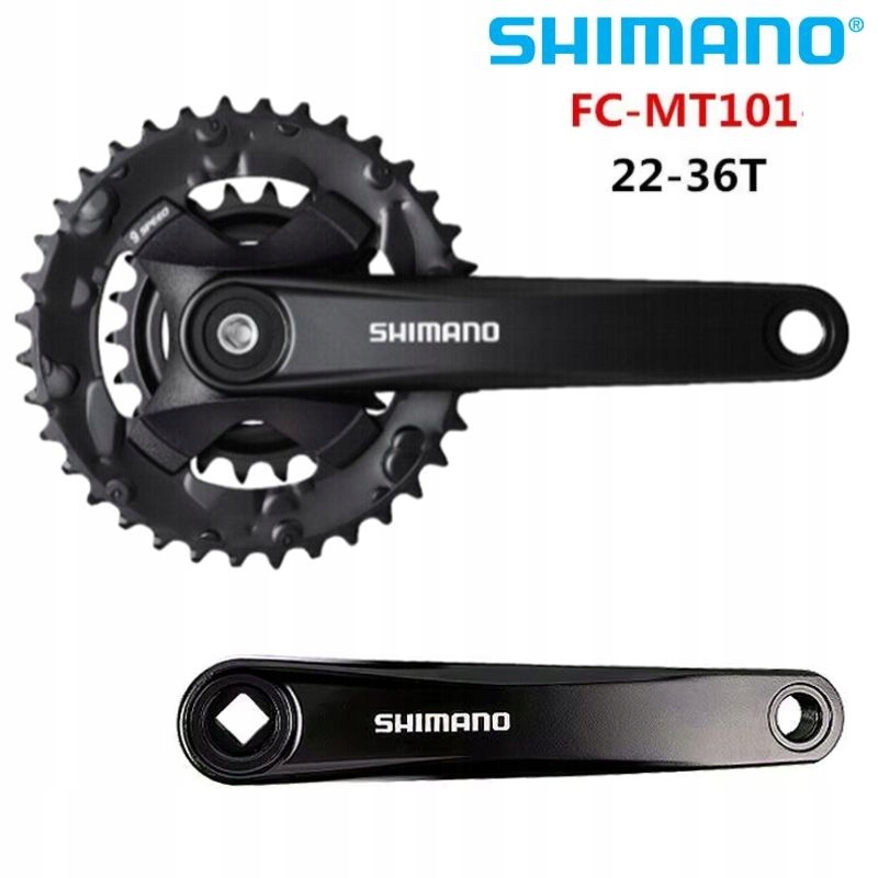 Mechanizm korbowy 36/22T/175mm Shimano FC-MT101 korby 175mm Alu na kwadrat