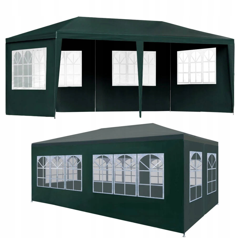 Obchodný Záhradný Pavilón Párty Stan 3x6 m 6 Bočných Stien