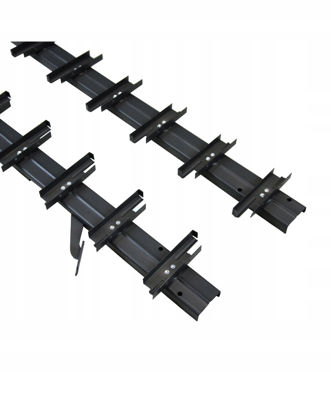 Ocelový Mechanismus Shutters Pohyblivé Desky Systém Žaluzií 100 CM Černý