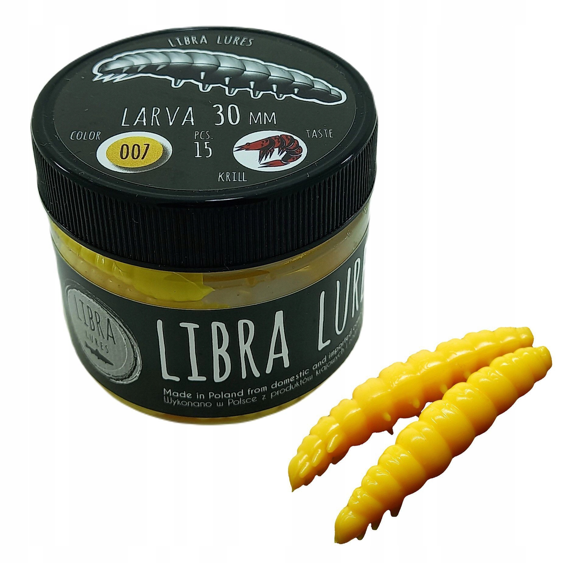 Libra Lures Larva 007 Yellow Ser 3cm Długość (cm): 3, Smak: Ser