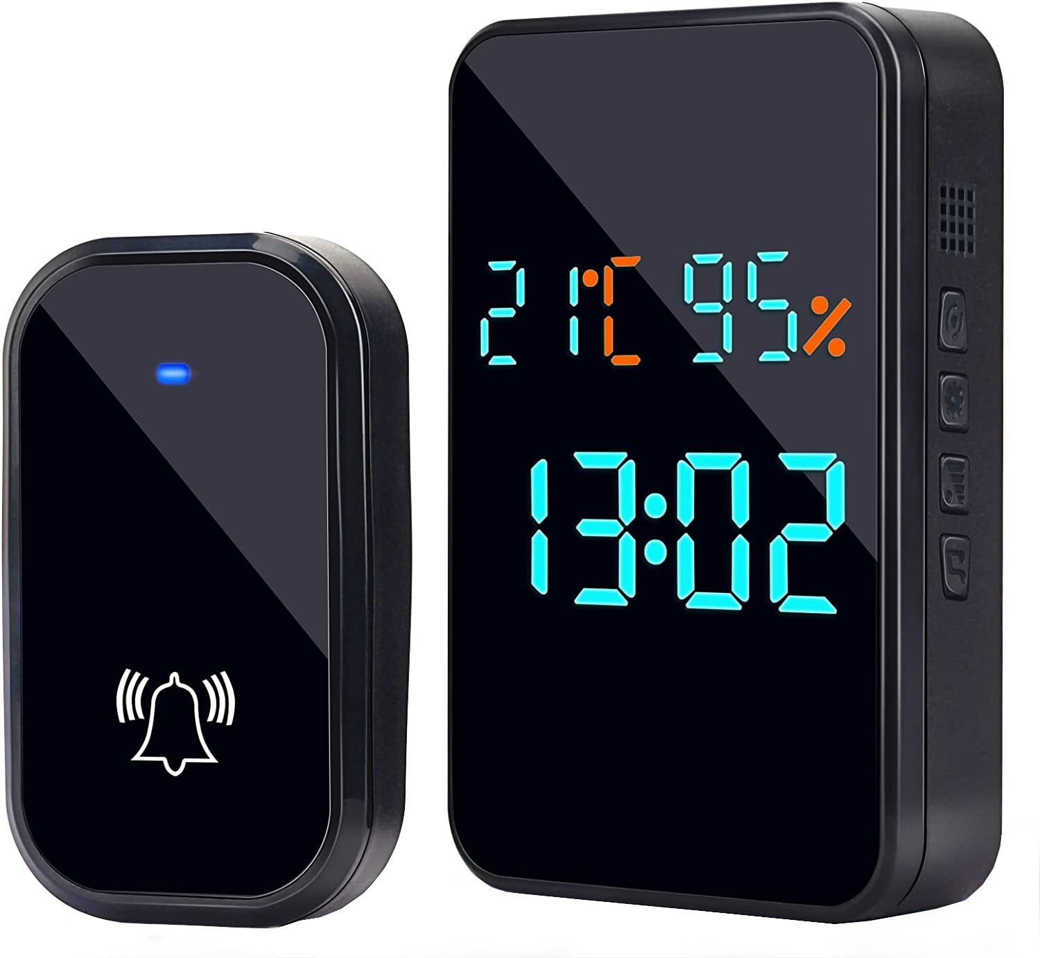 DZWONEK BEZPRZEWODOWY BEZBATERYJNY DO DRZWI FURTKI TEMPERATURA ZEWNĘTRZNY