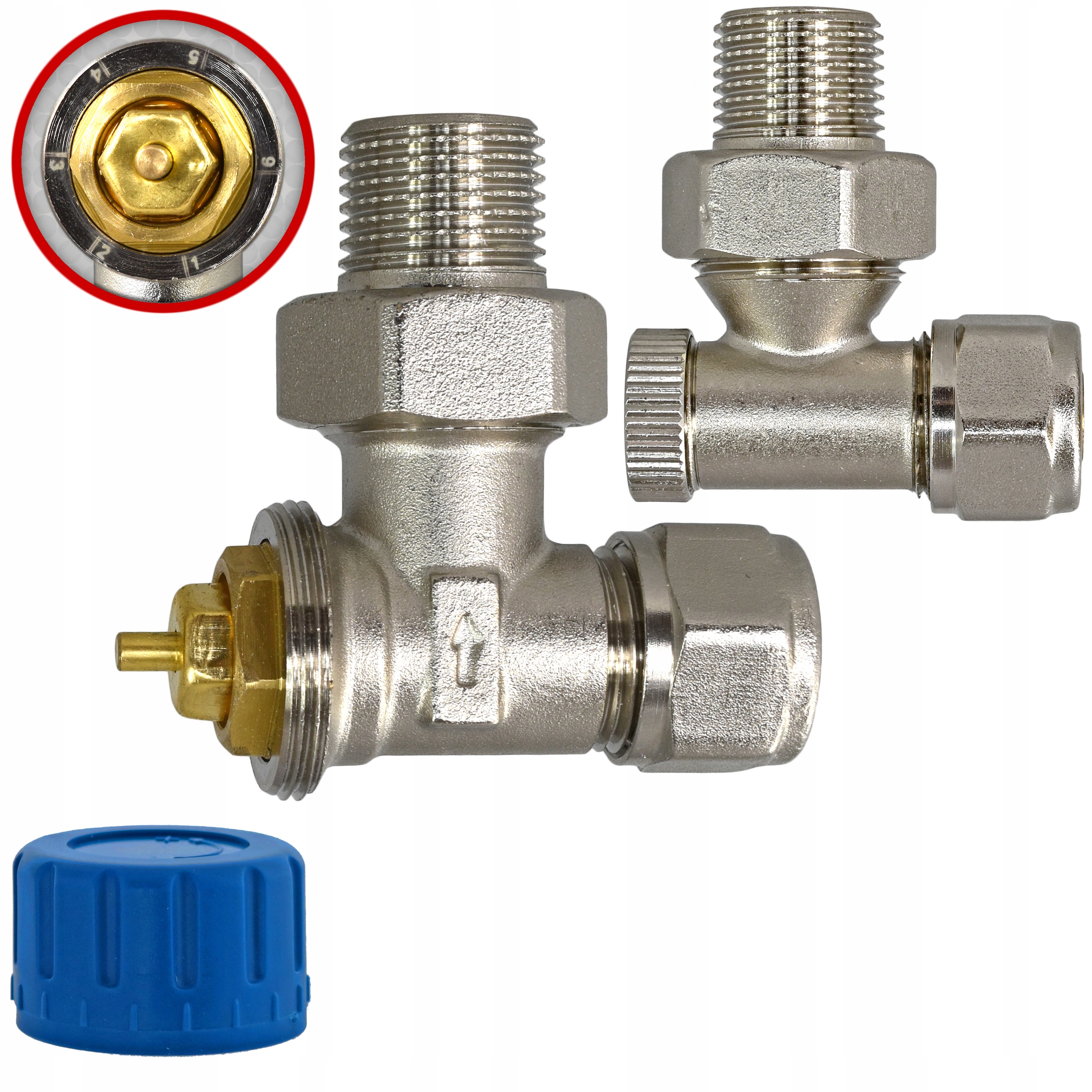 

Zestaw zawór termostatyczny kątowy 1/2 Pex 16 2w1