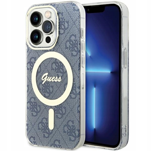 Originální pouzdro Guess pro iPhone 15 Pro Max 6.7" modré obal MagSafe