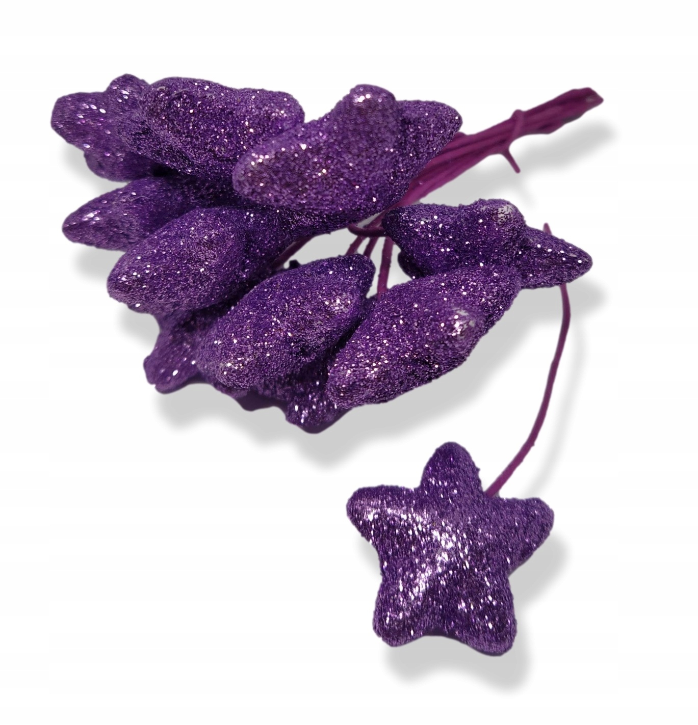 

Gwiazdki 3 cm Brokat Fiolet 12 szt