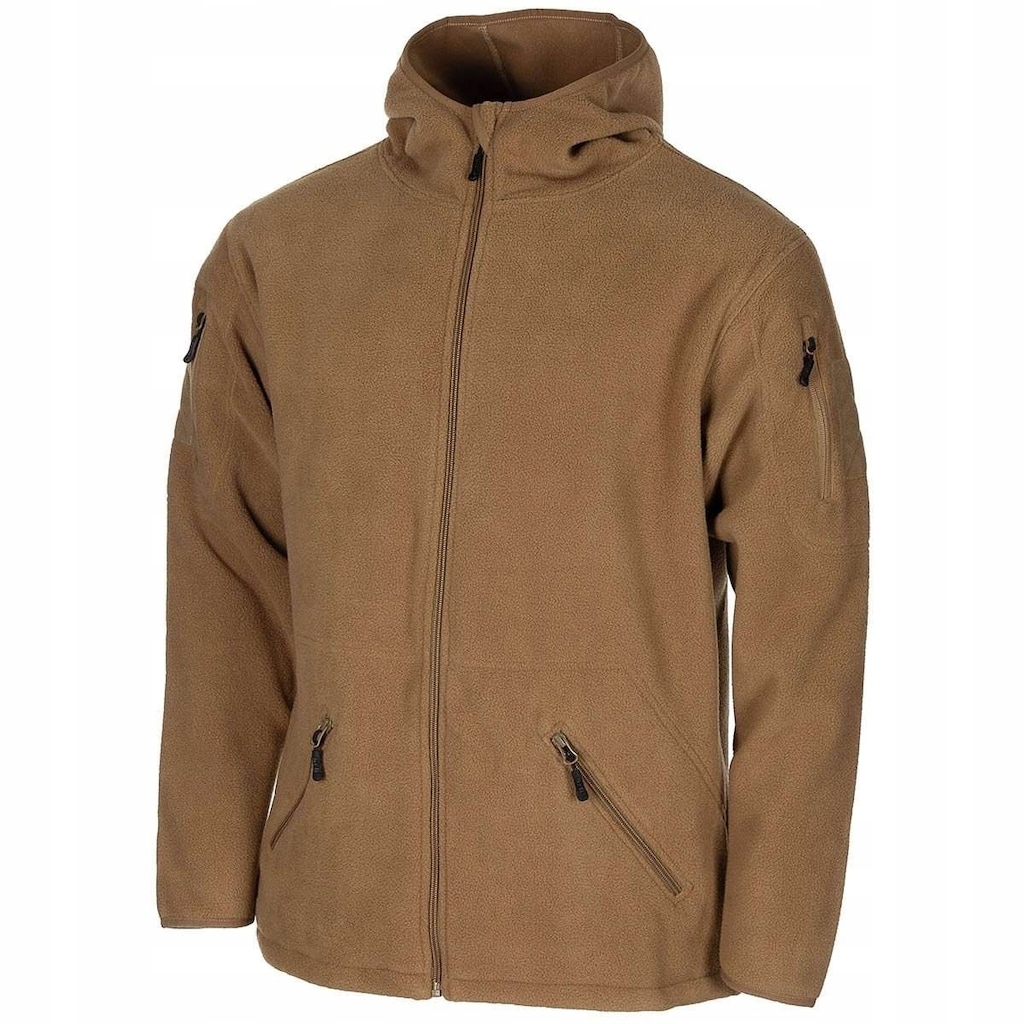 Polar Bluza polarowa męska trekkingowa z kapturem Mfh Tactical Coyote 3XL