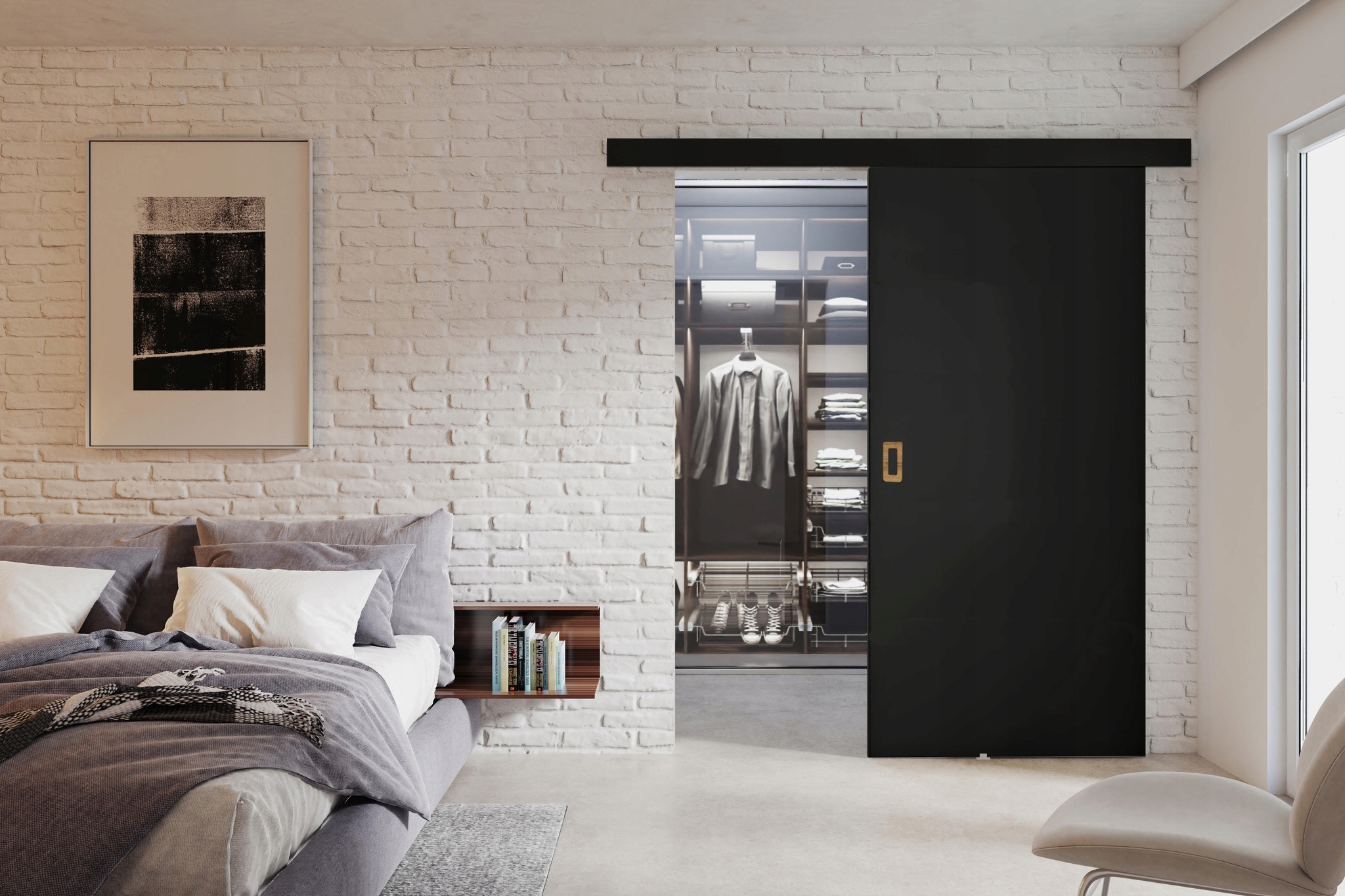 Drzwi przesuwne naścienne LUCA 100