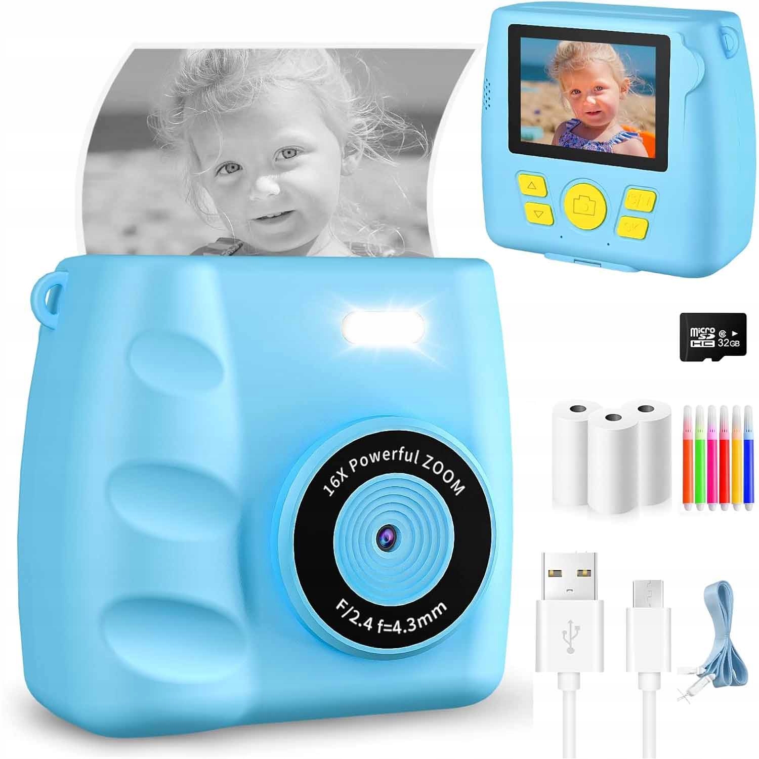 Tiskárna Termální Instantní Fotografický Fotoaparát 3 Role