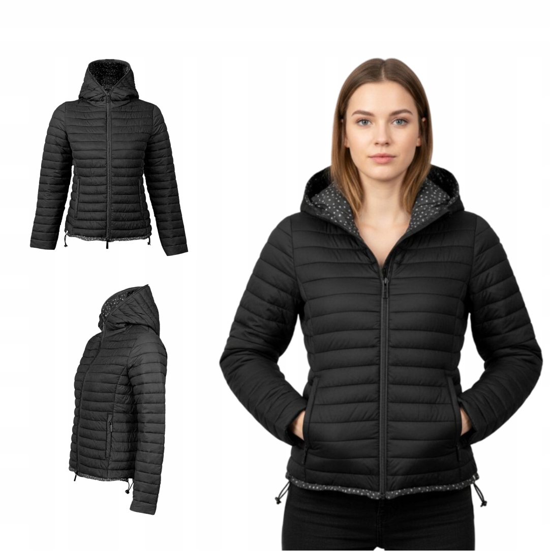 Dámská péřová bunda s kapucí krátká Vico M