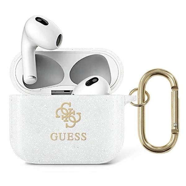 Etui Guess Glitter Collection na AirPods 3 przezroczyste