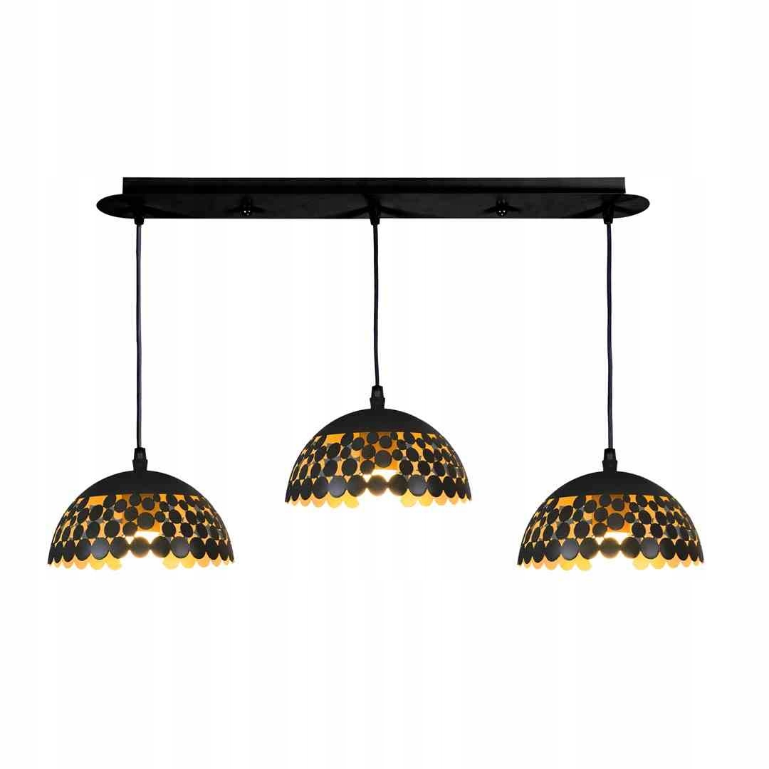 Závěsná lampa Lisa Black 3xE27