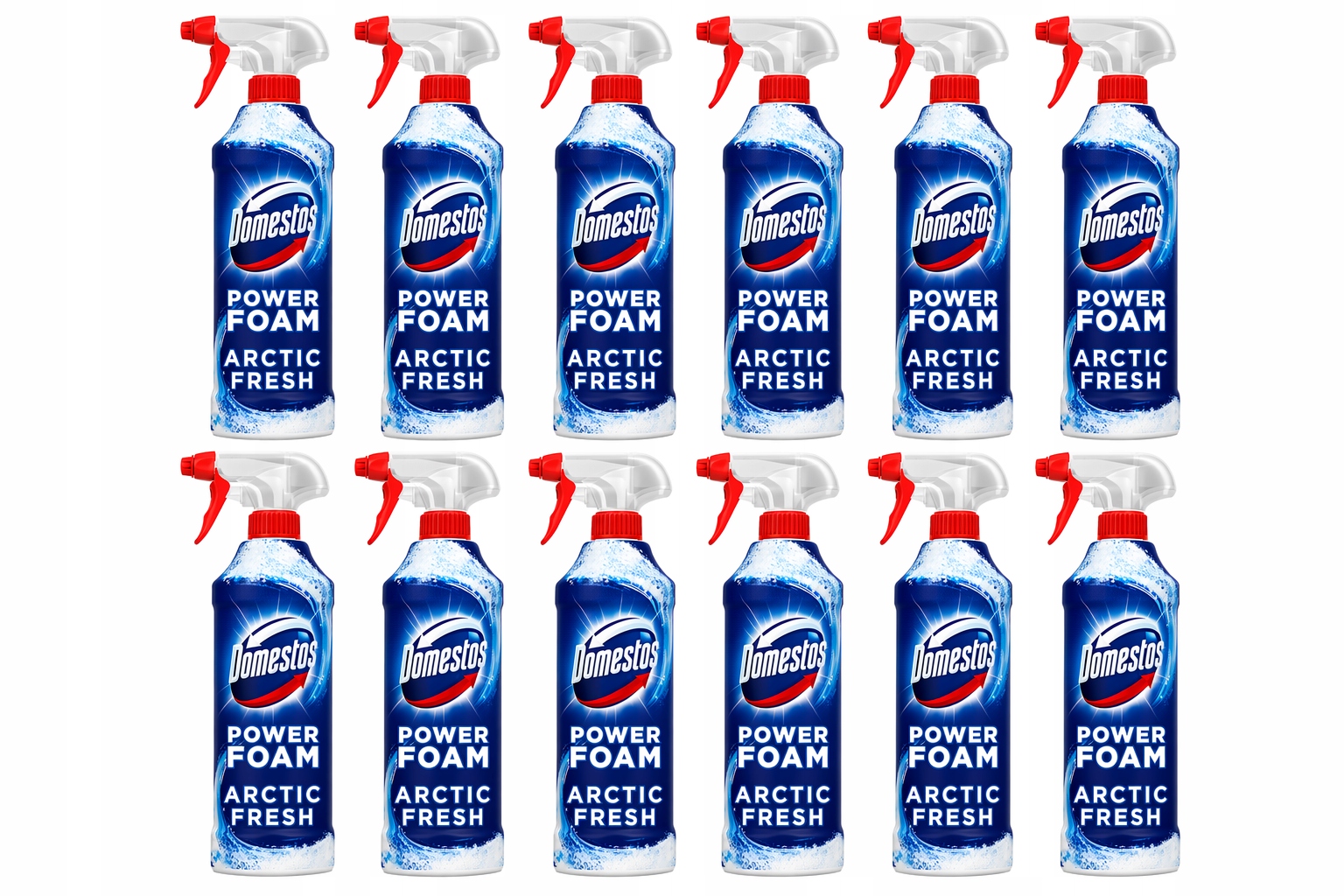 12X Domestos Power Foam do czyszczenia toalet i łazienek Arctic Fresh 435ml