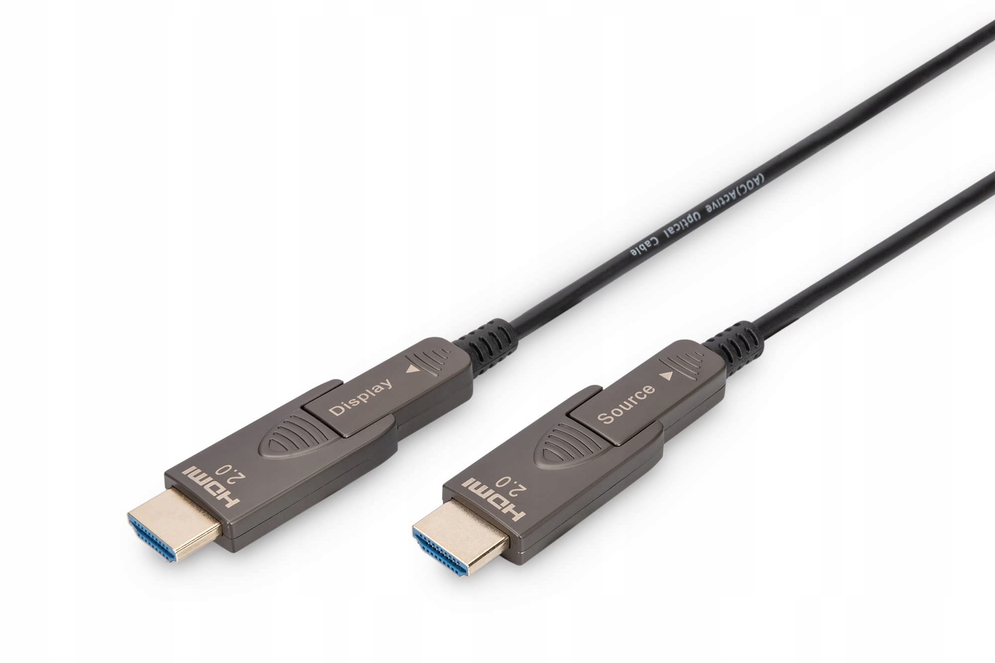 Digitus Hdmi kabel 15 m, Uhd 4k 60Hz, odnímatelná zástrčka, černý