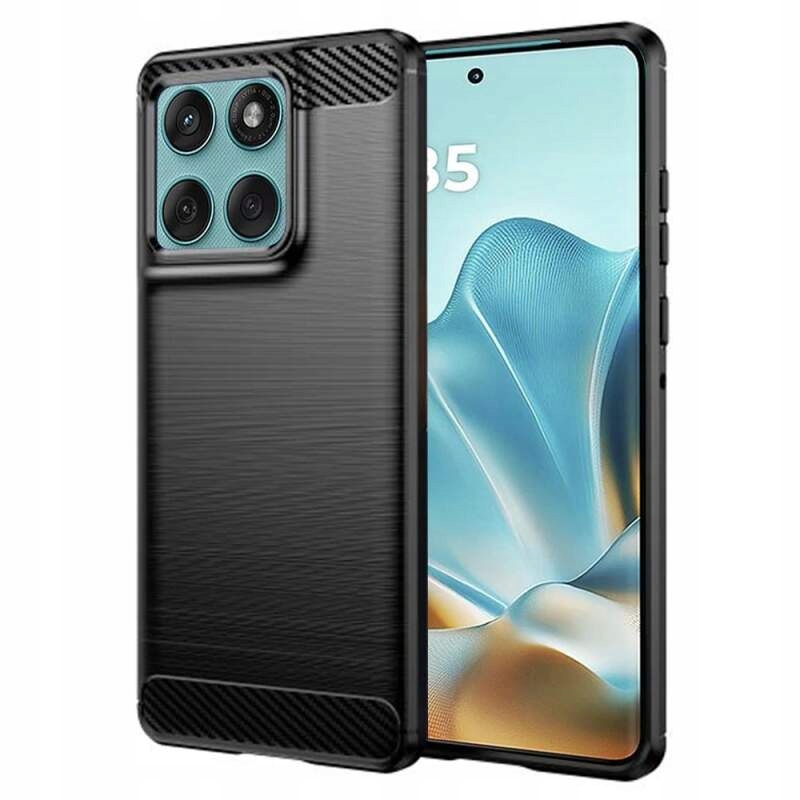 Techsuit Carbon Silicone etui do Motorola Edge 60 Edge 60 czarne