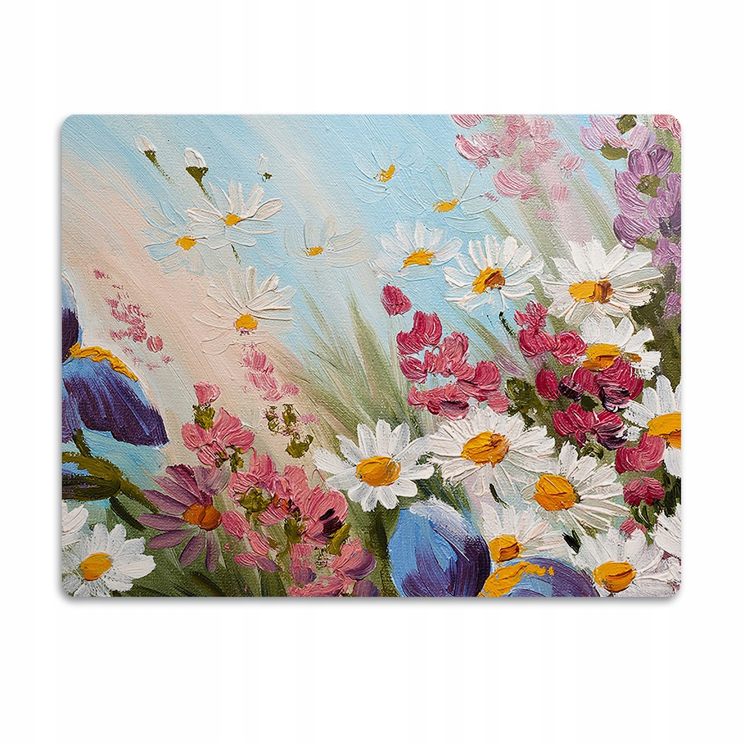 Levně Voděodolná podložka pod misku Louka malovaná 90x60 cm