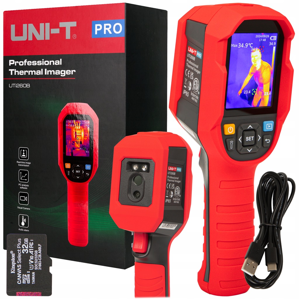 Termovízna Kamera Pirometr Merač Teploty Sada Uni-T Pro UTi260B