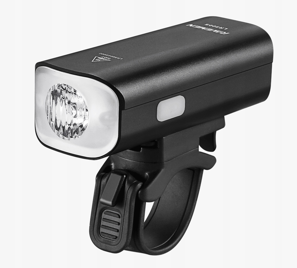 Přední cyklistická lampa Ravemen LR500S 500lm, zakřivená čočka
