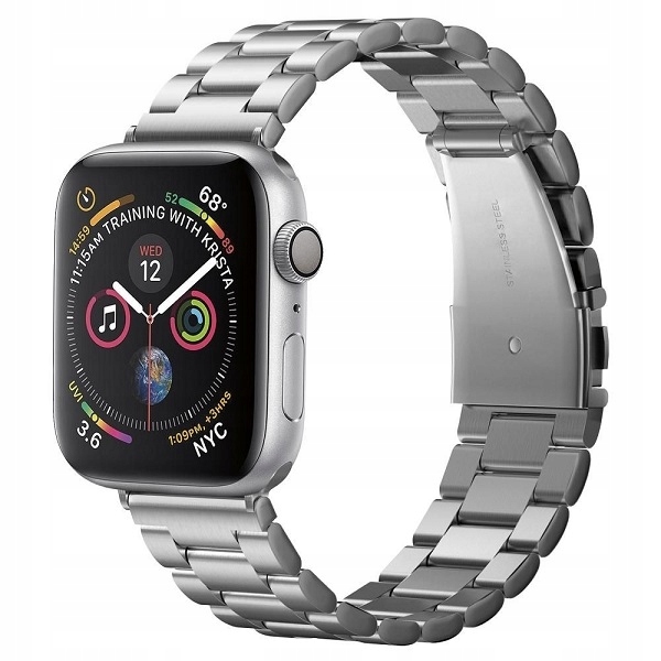 Spigen Modern Fit Řemínek pro Apple Watch 1/2/3/4/5/6/7/SE/SE 3 42/44/45mm stříbrný