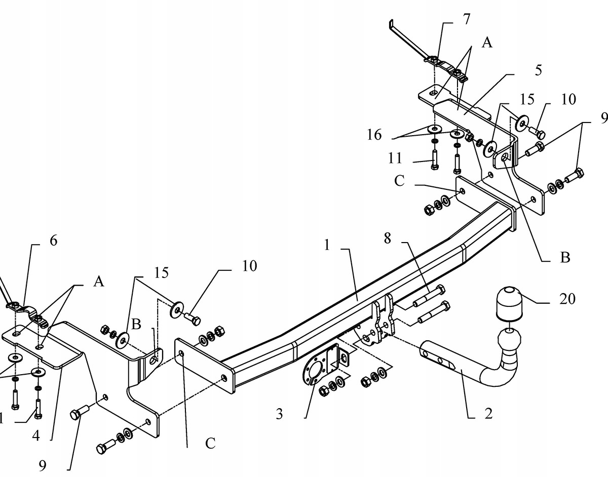 Hak holowniczy FIAT IDEA 2004- Producent Auto-hak