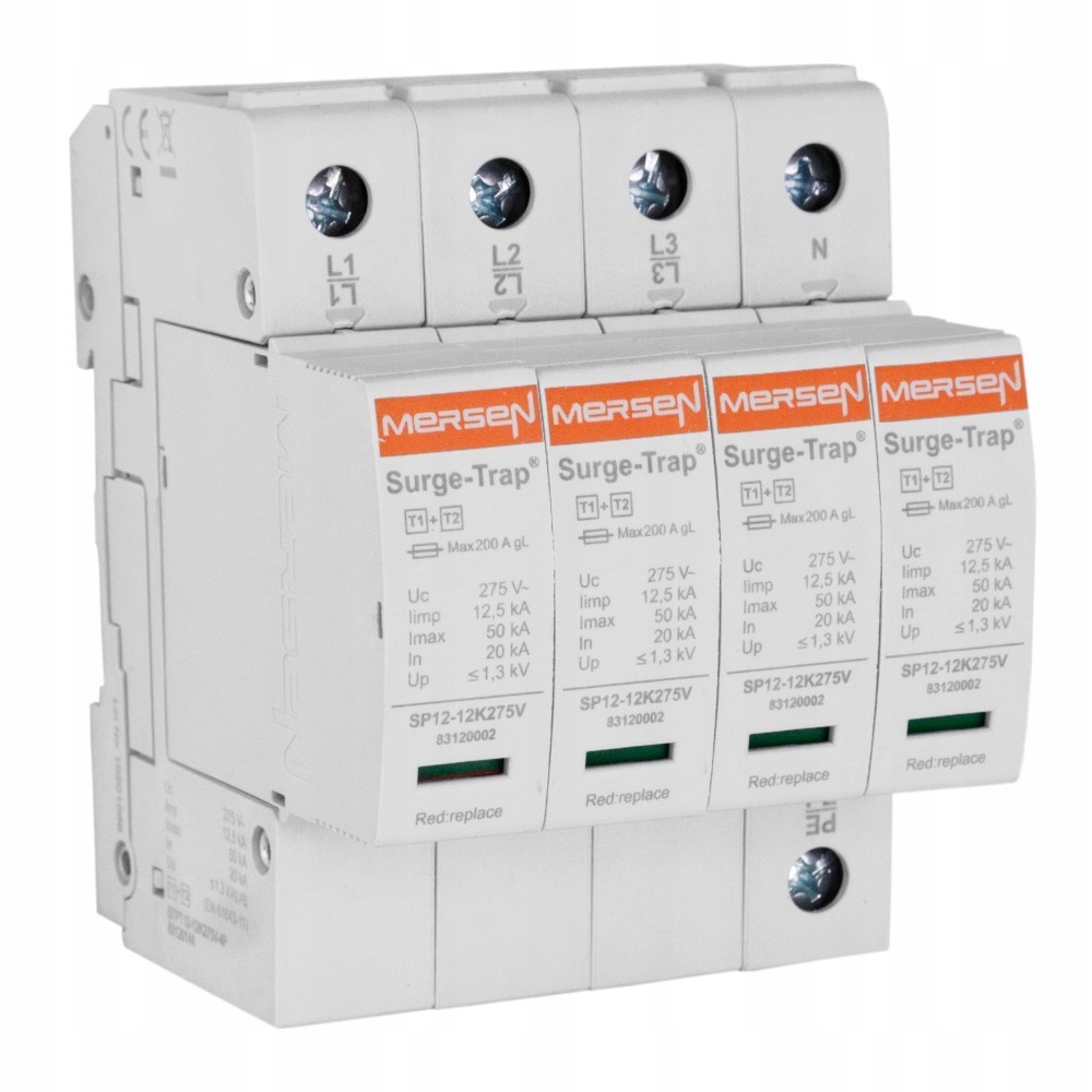 Omezovač přepětí Mersen T1 T2 4P 12,5kA STPT12-12K275V-4P